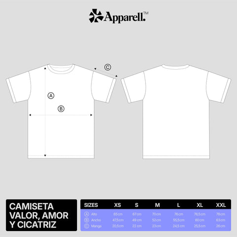 Arde Bogota, Camiseta Valor, Amor y Cicatriz