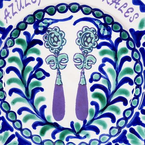 Dellafuente, Plato de Cerámica Azulejos de Corales