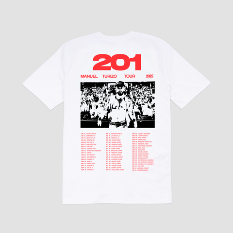 Manuel Turizo, Unisex "201 Tour" White Tee
