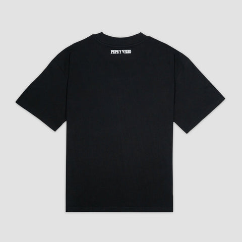 Pepe:Vizio, Camiseta oversize "PUCHERO" - Negra
