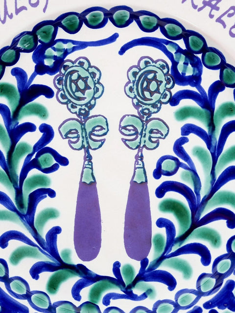 Plato de Cerámica Azulejos de Corales