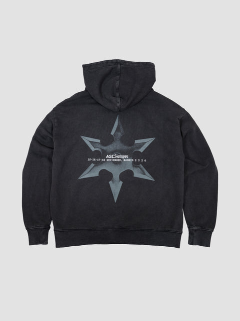 Shuriken Washed Black Hoodie
