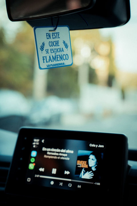 Colgante "En este coche se escucha flamenco"