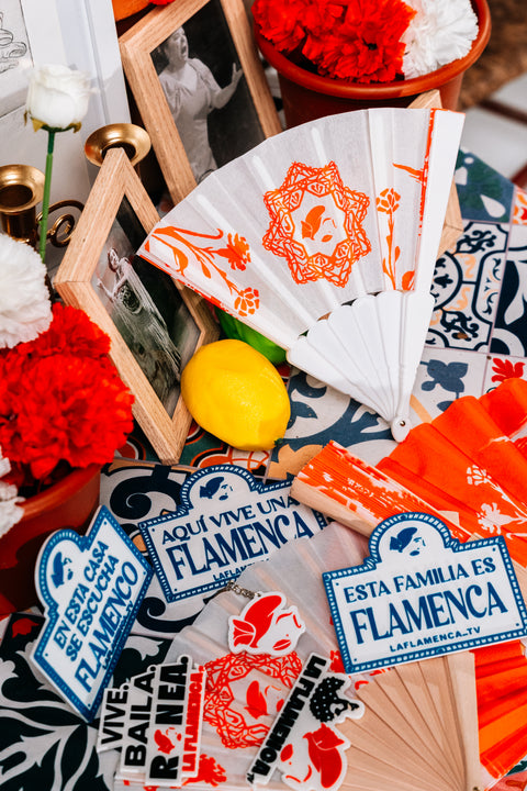Placa "Aquí vive una flamenca"
