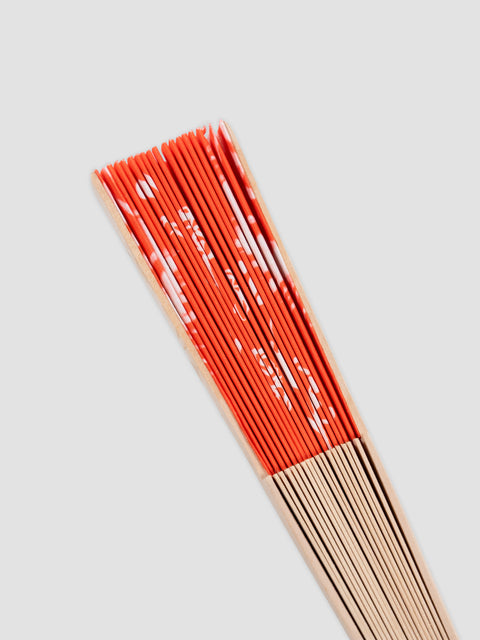 Abanico madera rojo