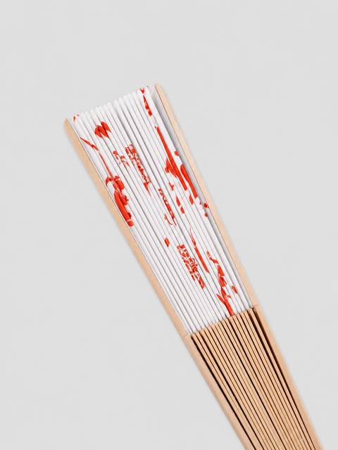 Abanico madera blanco