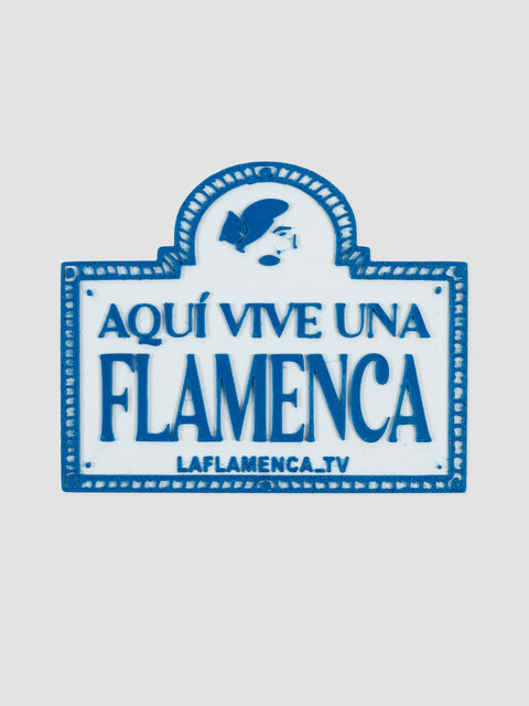 Placa "Aquí vive una flamenca"
