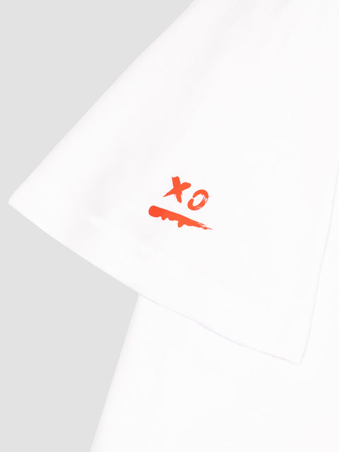 Camiseta Oversize Mantón Flamenca Blanco y Rojo