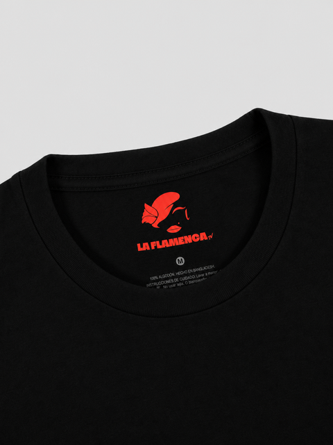Camiseta "VIVE, BAILA, RONEA" Negra