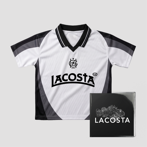 Pack especial LACOSTA (Vinilo + White Football Jersey)
