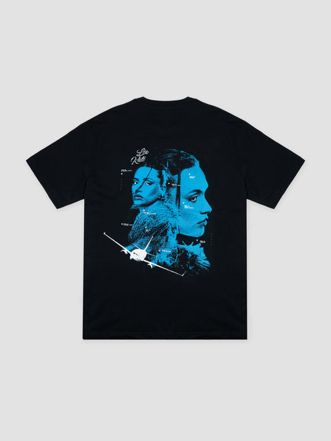 Camiseta negra logo blanco