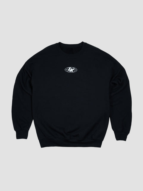 Sudadera negra logo blanco