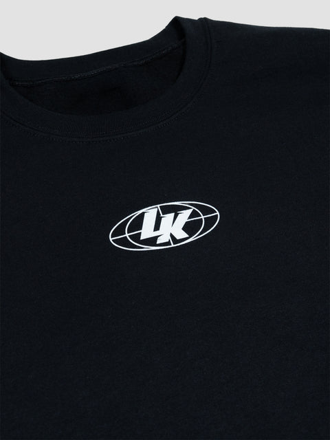 Sudadera negra logo blanco