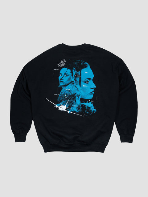 Sudadera negra logo blanco