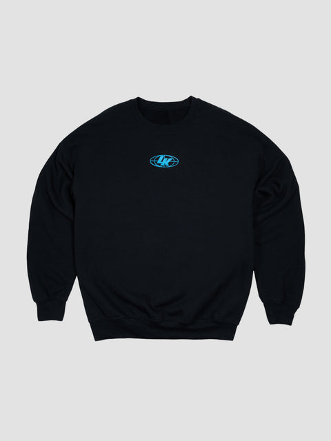 Sudadera negra logo azul