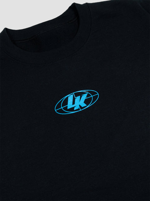 Sudadera negra logo azul