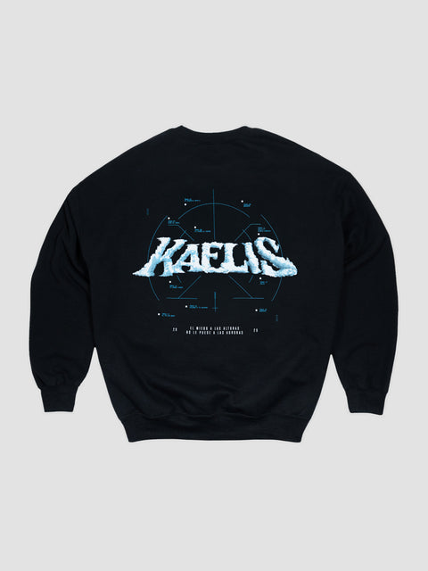 Sudadera negra logo azul