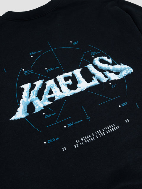 Sudadera negra logo azul