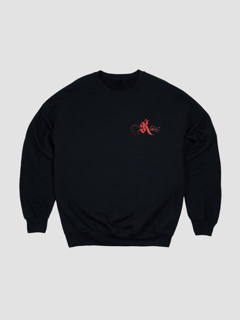 Sudadera negra logo rojo