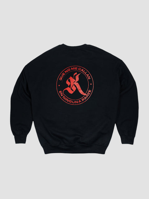 Sudadera negra logo rojo