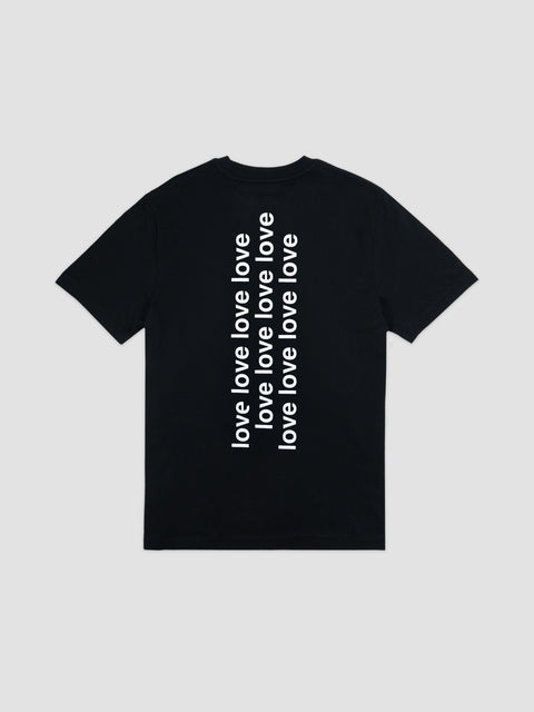 LOVE LOVE FLAKK LOVELOVELOVE / T SHIRT / BLACK