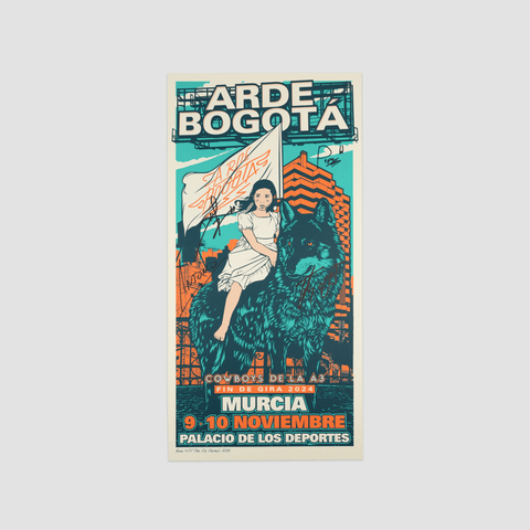 Arde Bogota, Pack 3 Carteles Firmados "Arde Bogotá Fin de Gira 2024"