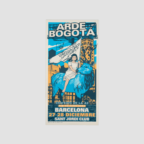 Arde Bogota, Pack 3 Carteles Firmados "Arde Bogotá Fin de Gira 2024"