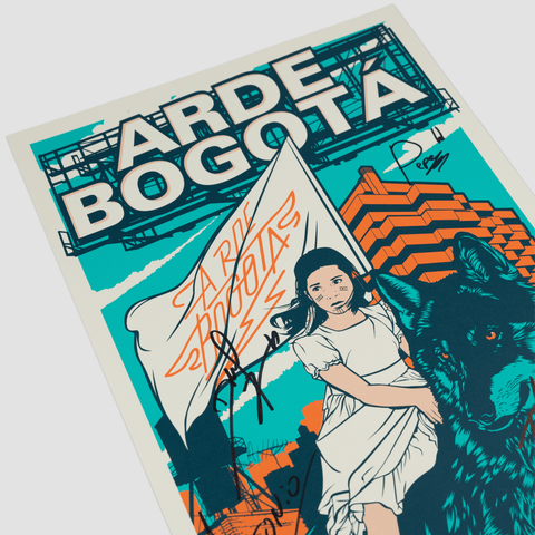 Arde Bogota, Pack 3 Carteles Firmados "Arde Bogotá Fin de Gira 2024"