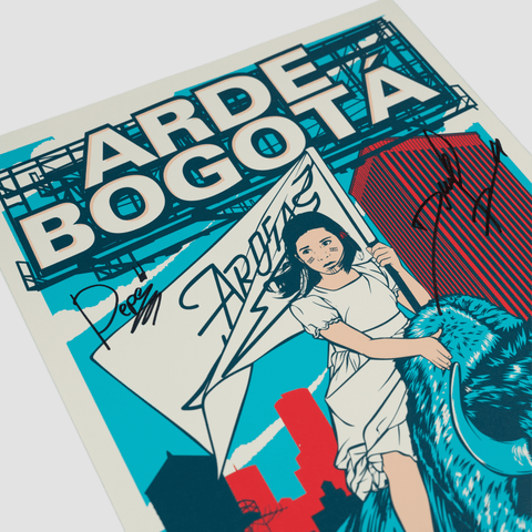 Arde Bogota, Pack 3 Carteles Firmados "Arde Bogotá Fin de Gira 2024"