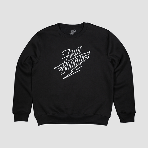Arde Bogota, Sudadera Negra Logo Blanco