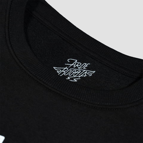 Arde Bogota, Sudadera Negra Logo Blanco