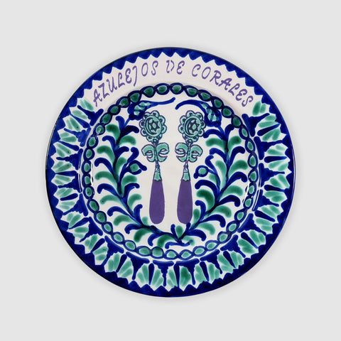 Dellafuente, Plato de Cerámica Azulejos de Corales