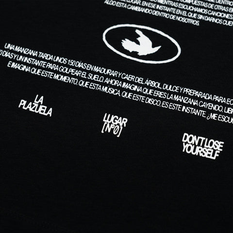 La Plazuela, Camiseta Manga Corta Negra LUGAR Nº0 (D.L.Y)
