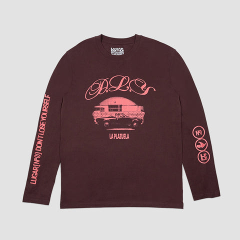 La Plazuela, Camiseta Manga Larga Burgundy LUGAR Nº0 (D.L.Y)