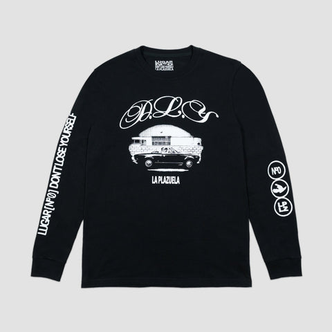 La Plazuela, Camiseta Manga Larga Negra LUGAR Nº0 (D.L.Y)