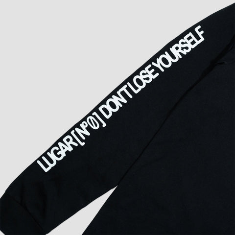 La Plazuela, Camiseta Manga Larga Negra LUGAR Nº0 (D.L.Y)