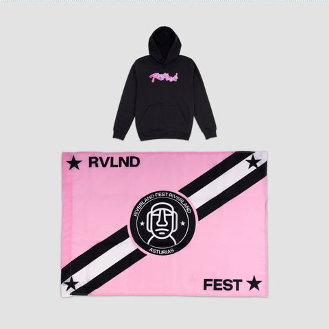 Riverland Fest, Pack RVLND - Hoodie + Bandera