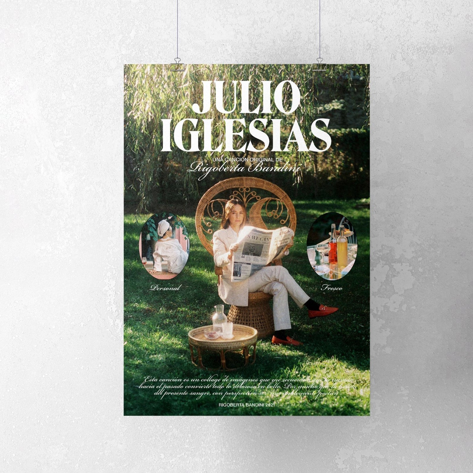 Rigoberta Bandini, Poster Julio Iglesias
