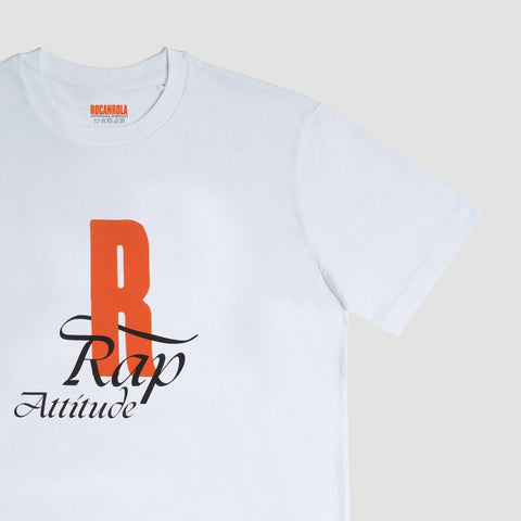 Rocanrola, Camiseta logo Rap Attitude - White